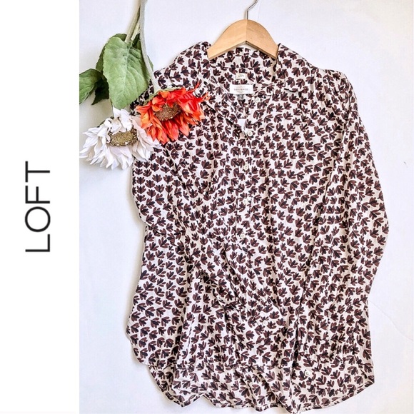LOFT Tops - 🆕🎉HP🎉LOFT "The Softened Shirt", Fall Leaves